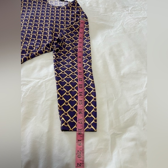 J McLaughlin | Women’s SZ S | Purple Gold Chain Equestrian Print Catalina Top - Picture 3 of 8